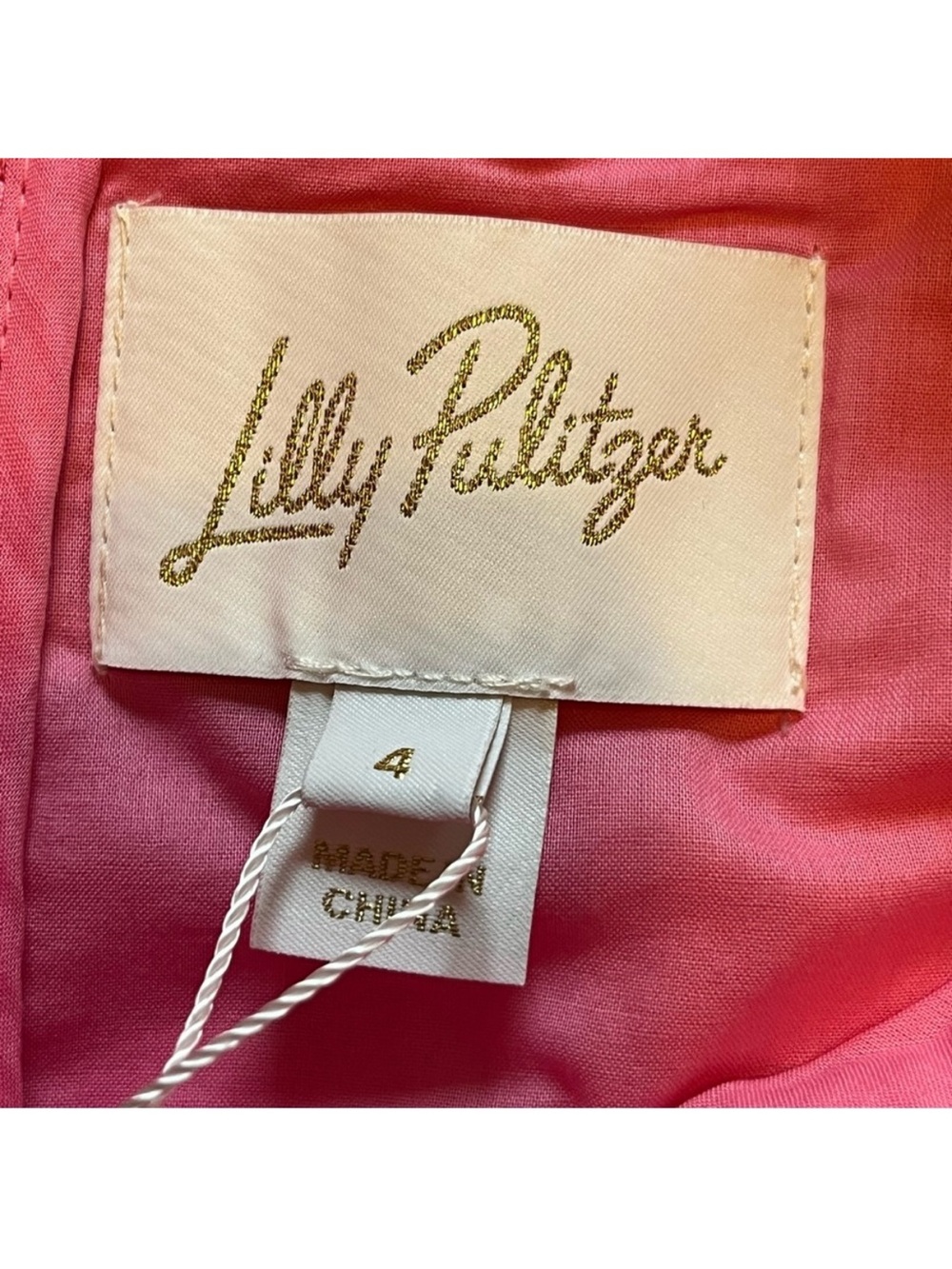 NWT Lilly Pulitzer Mila Shift Dress in Pink & White size four (4) - Picture 5 of 12